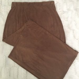 Tic Toc Long Soft Brown Pencil Skirt
